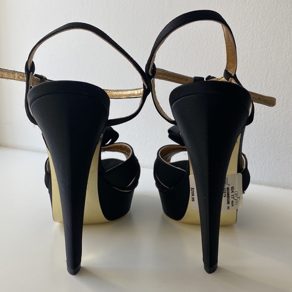 Coach Satin Bow Platform High Heel Strapy Sandals - Picture 2 of 9